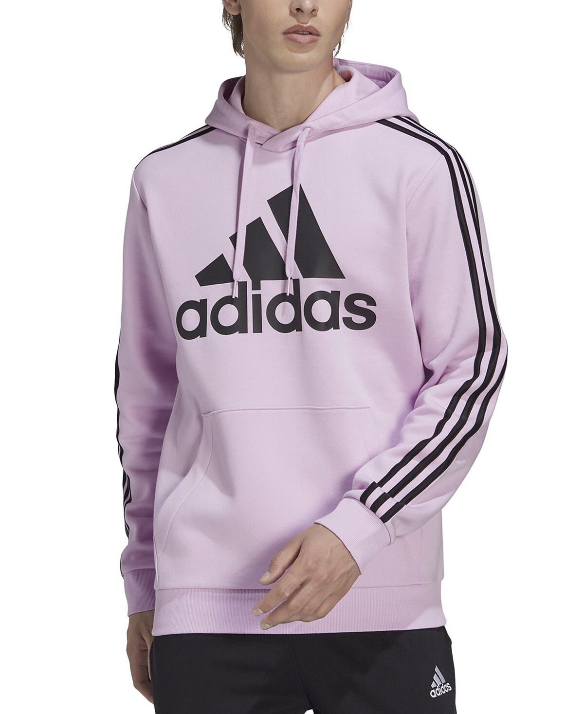 

Мужской пуловер с капюшоном с логотипом adidas, сиреневый
