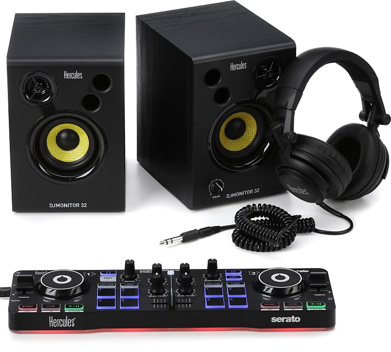 Hercules DJ DJ Starter Kit — полная диджейская система AMS-DJ-STARTER-KIT hercules starter a1 mp3 audio download