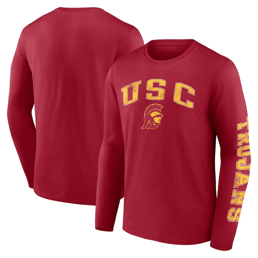 

Футболка с длинным рукавом Fanatics Branded Usc Trojans, кардинал