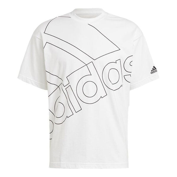 

Футболка Adidas originals U Favs Q1 T Large Logo Printing Sports Round Neck Short Sleeve White, Белый