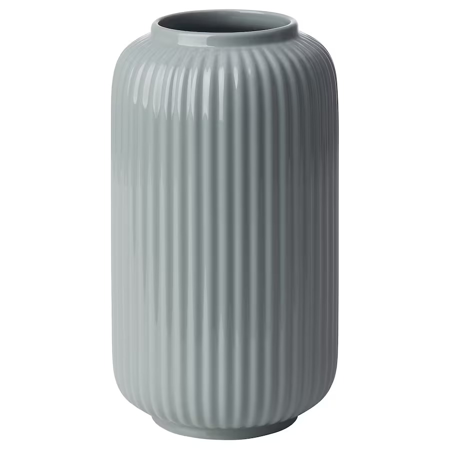 ваза стиль серая Ваза Ikea Stilren, серый, 22 см