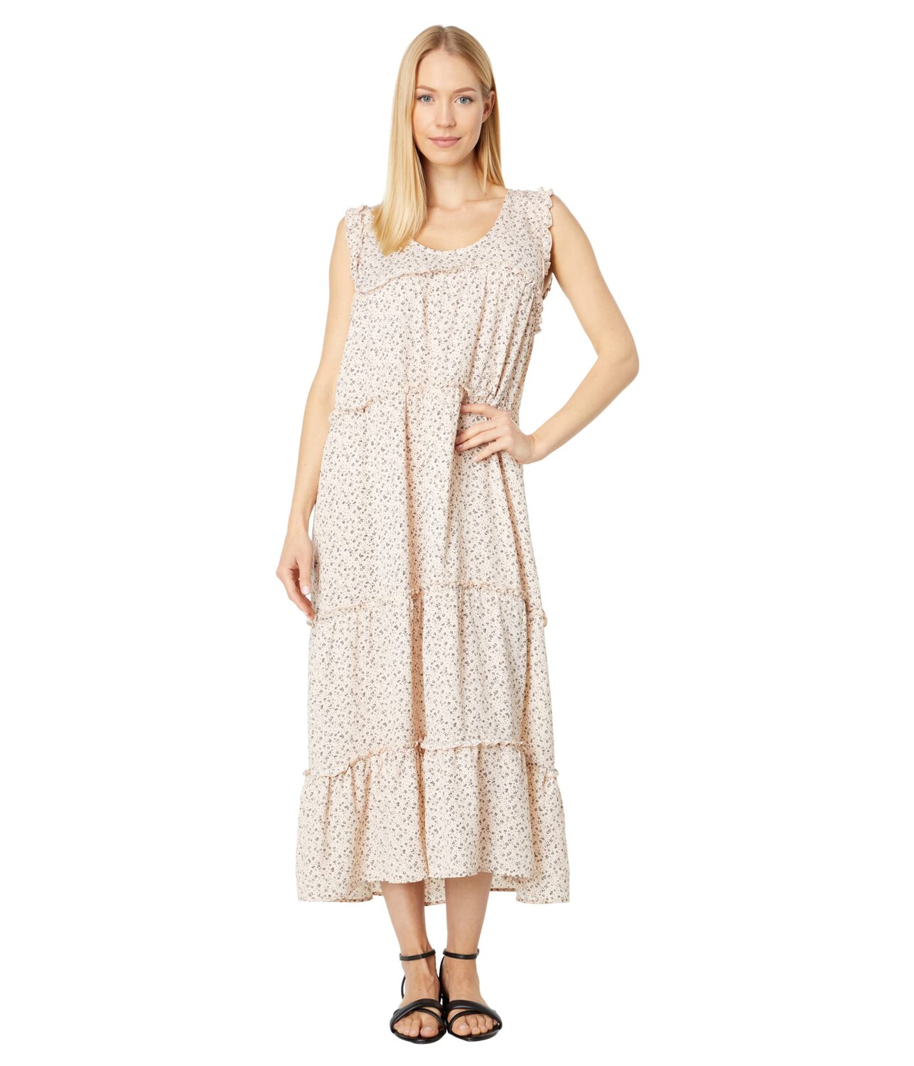 

Платье Bobeau, Ruffle Tiered Midi Tank