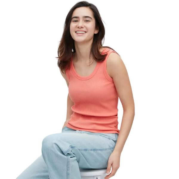 

Топ Uniqlo Ribbed Vest, оранжевый