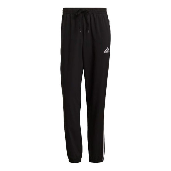 Спортивные штаны Adidas Stripe Loose Straight Training Sports Pants Black, Черный цена и фото