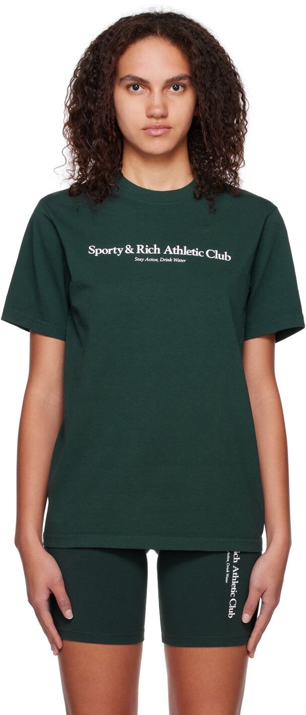 

Зеленая футболка «Атлетический клуб» Sporty & Rich