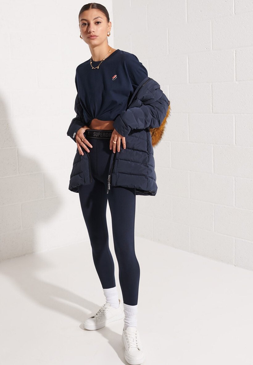 Пальто зимнее Superdry, синий