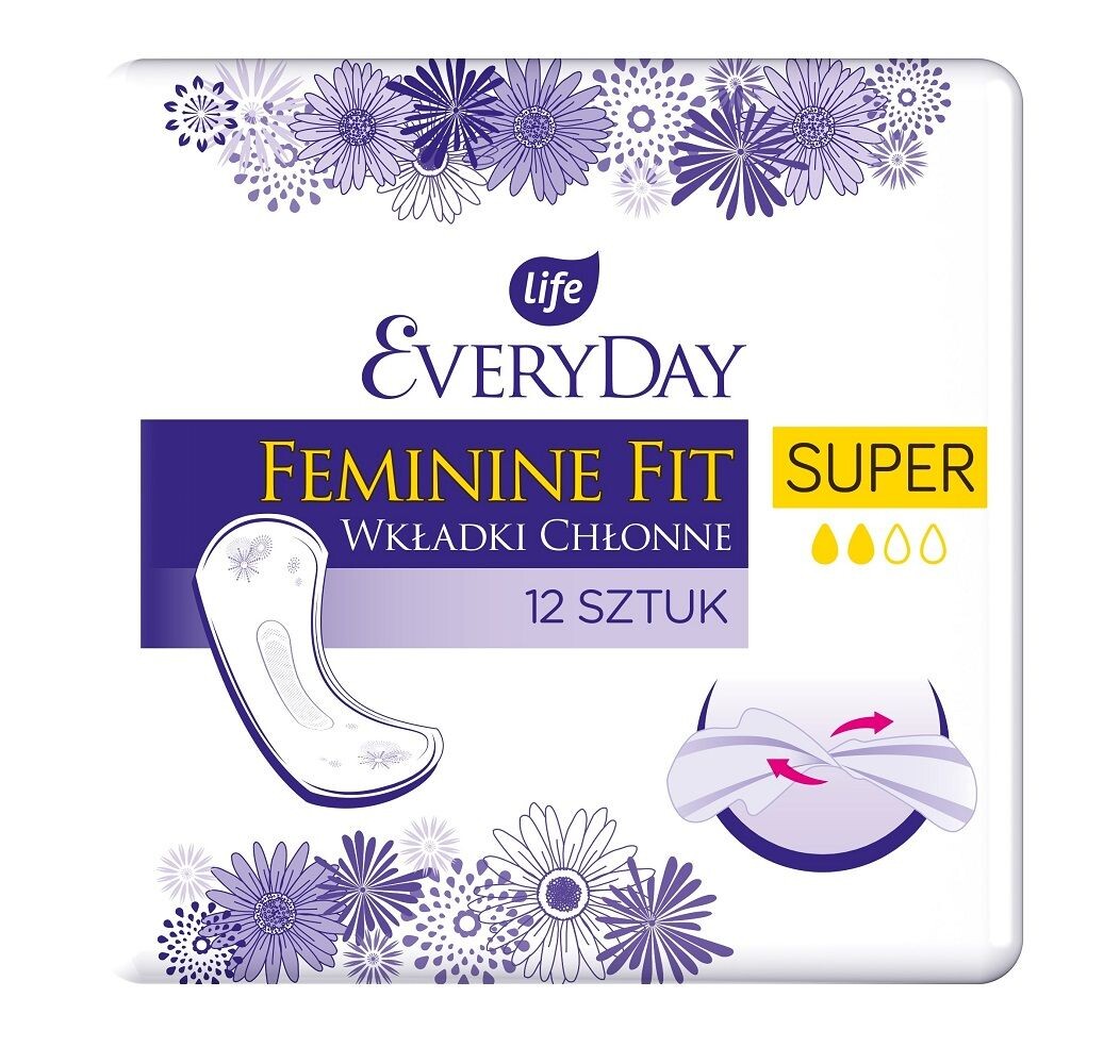 

Life Everyday Femine Fit Super гигиенические салфетки, 12 шт.