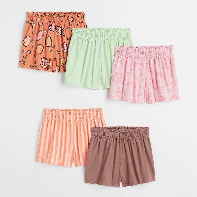 

Комплект из 5 шорт из джерси H&M Fruit, оранжевый