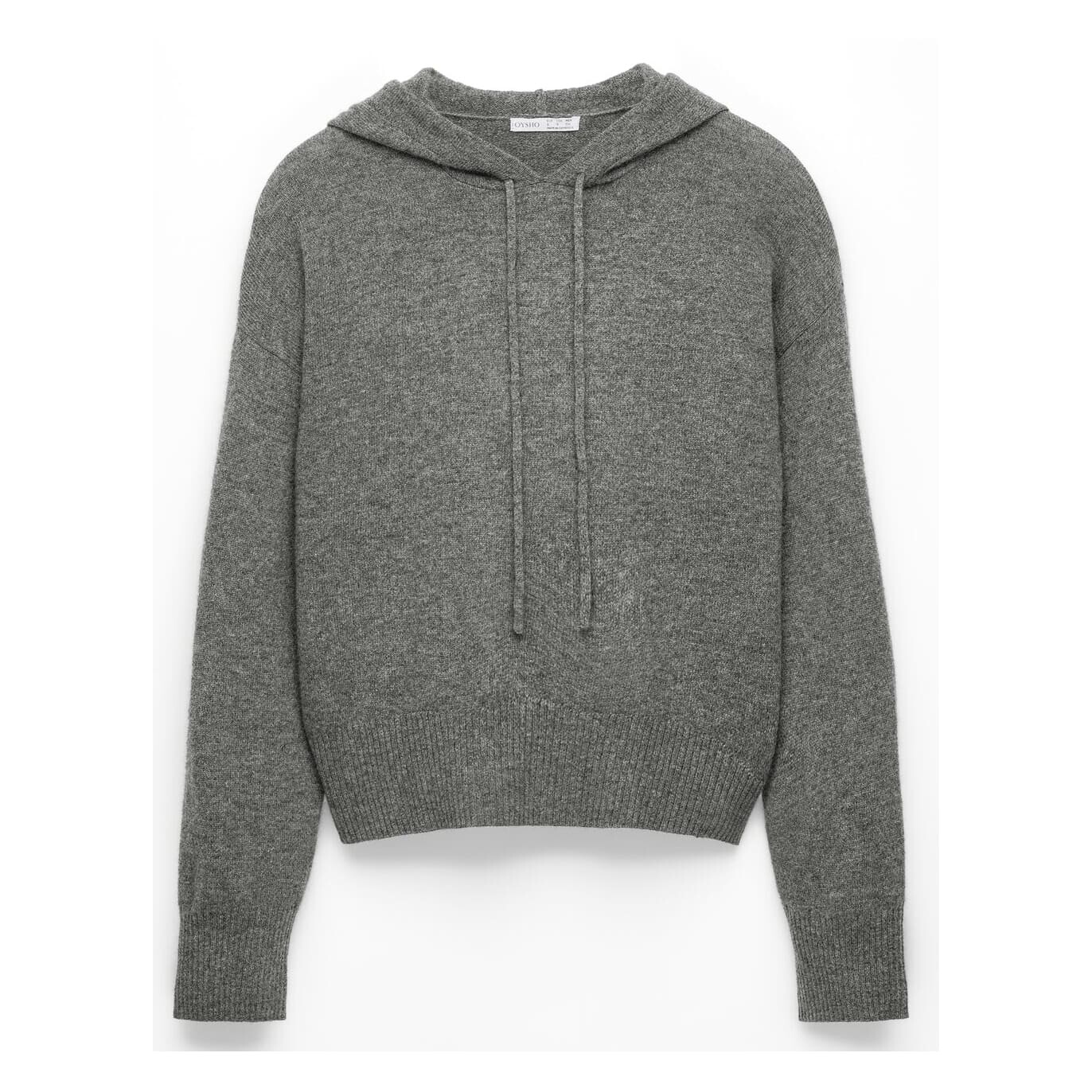 

Худи Oysho 100% Cashmere, темно-серый меланж