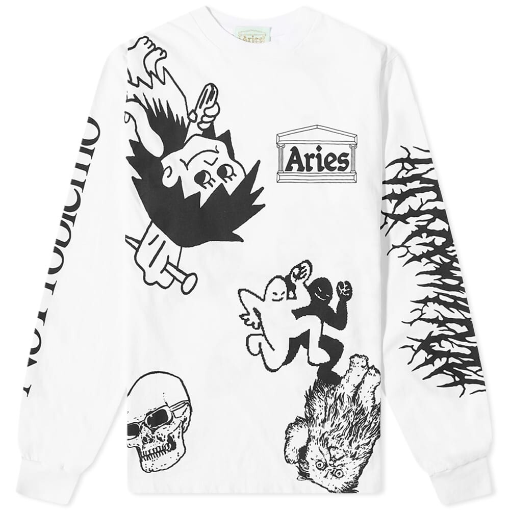 

Футболка Aries Long Sleeve Graphic Mashup Tee, Серый