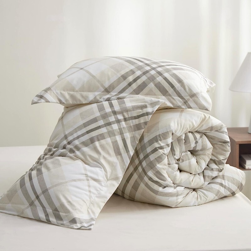 

Комплект двуспального постельного белья Bedsure King, 3 предмета, бежевый