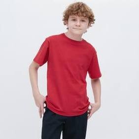 

Футболка детская Uniqlo Cotton Colour Crew Neck Short Sleeved, красный