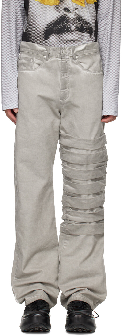 

Джинсы SSENSE Exclusive Grey Half Plaster KUSIKOHC
