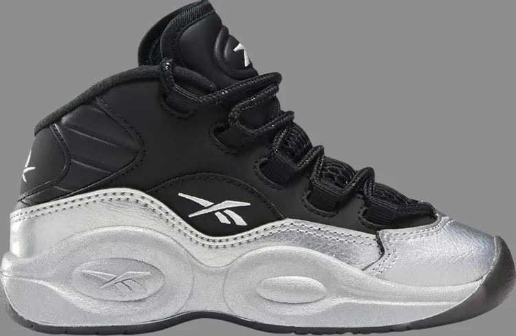 

Кроссовки question mid little kid 'i3 motorsports' Reebok, черный