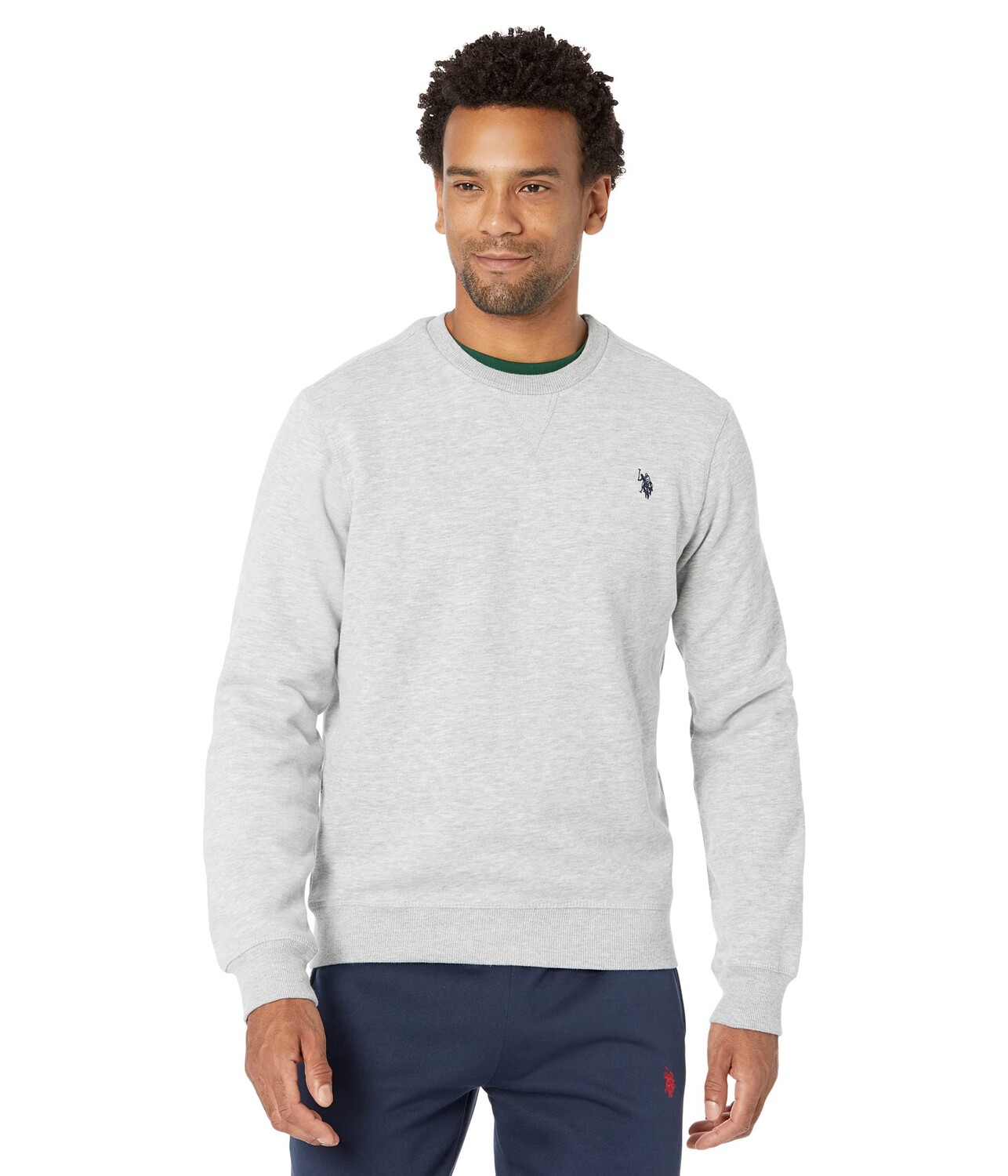 

Пуловер U.S. POLO ASSN., Long Sleeve Popover Crew Neck Fleece Sweatshirt, Серый