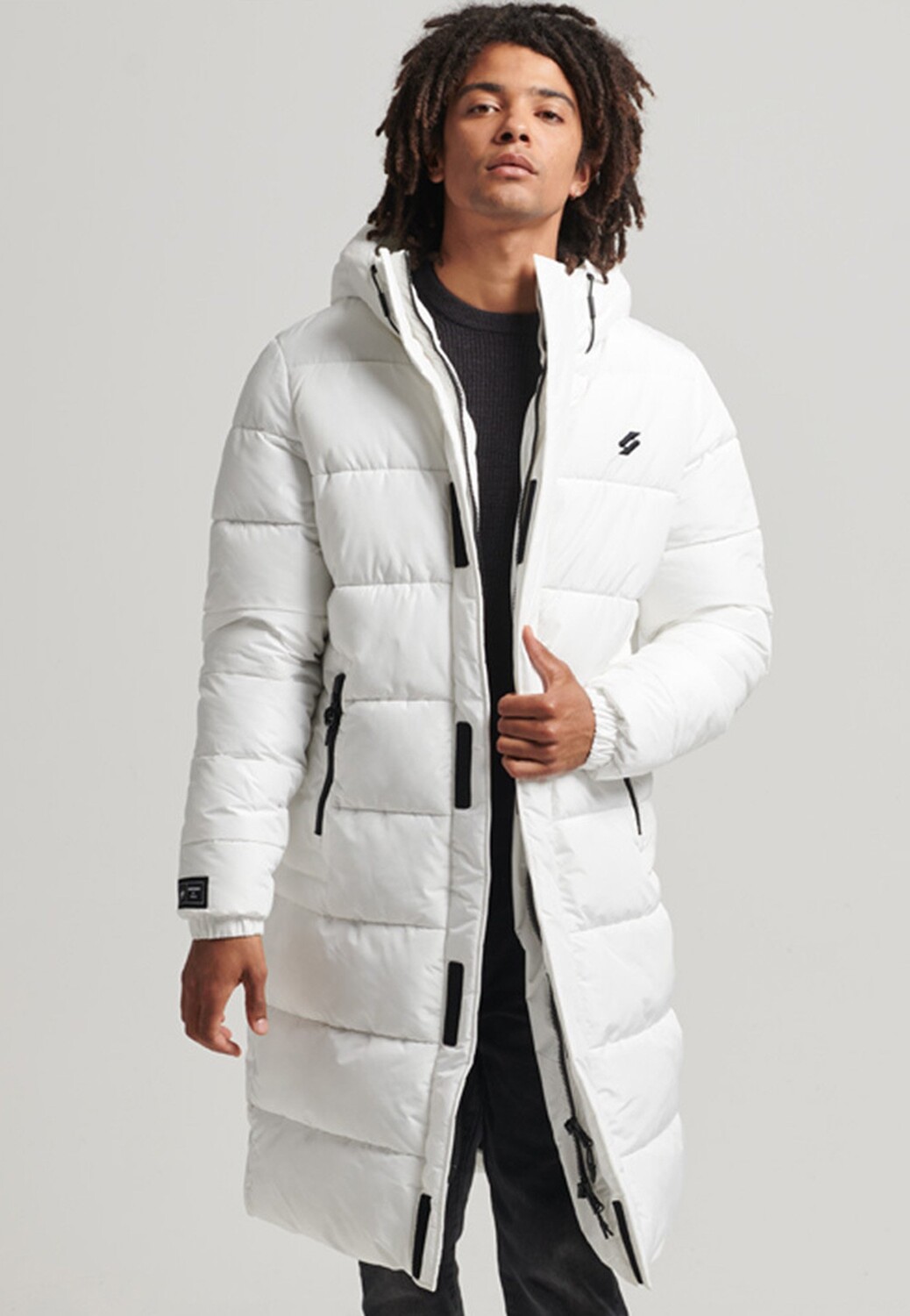 

Пальто зимнее Superdry, optic, Серый