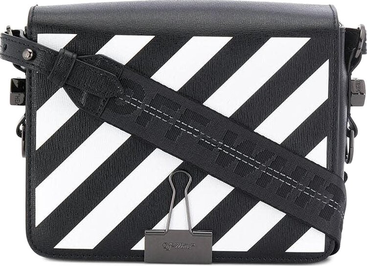 Сумка Off-White Diag Flap Bag Black, черный