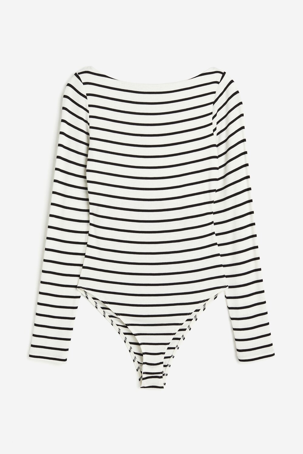 

Боди H&M Boat-neck, белый/черный