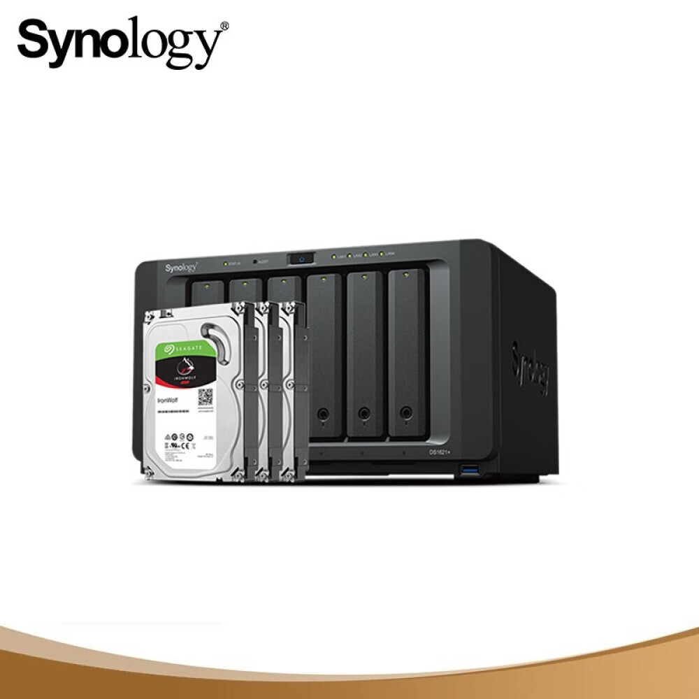 

Сетевое хранилище Synology DS1621+ с 3 жесткими дисками Seagate IronWolf ST8000VN004 8 ТБ