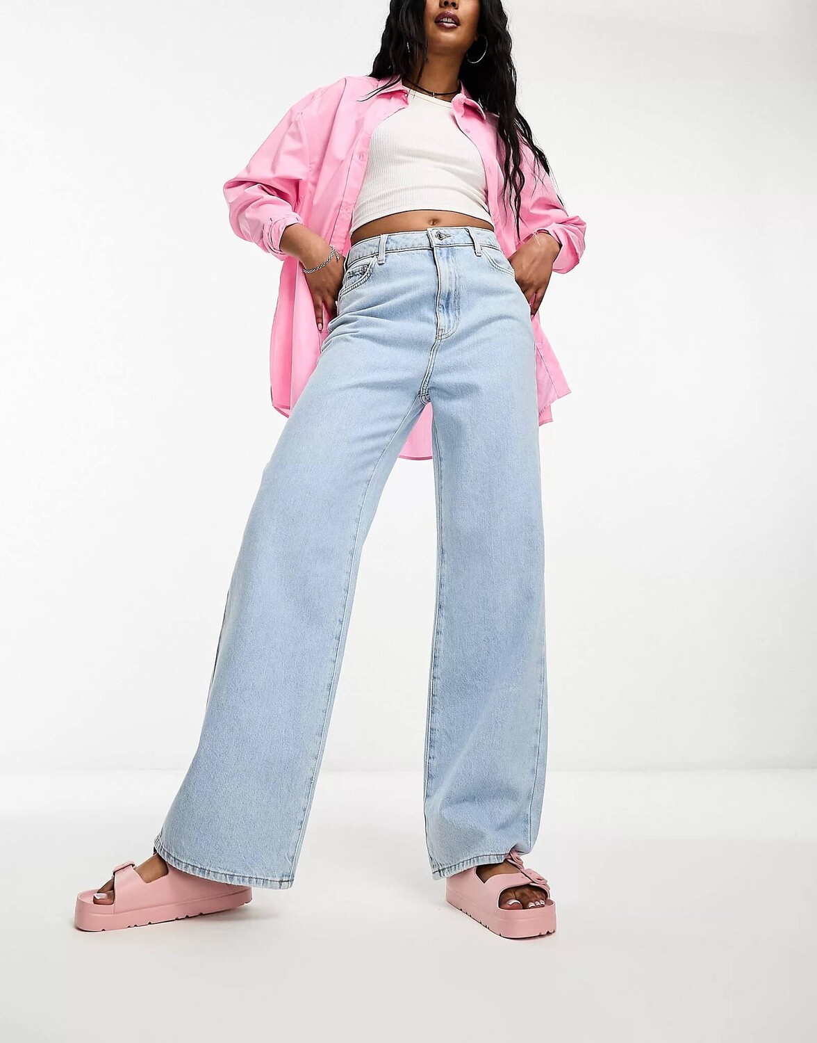 

Джинсы New Look High Rise Wide Leg, светло-голубой