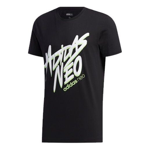 

Футболка Adidas neo M Faves Tee Alphabet Printing Sports Short Sleeve Black, Черный