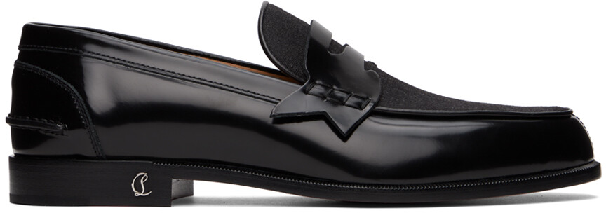 

Черные лоферы без пенни Christian Louboutin, Черный