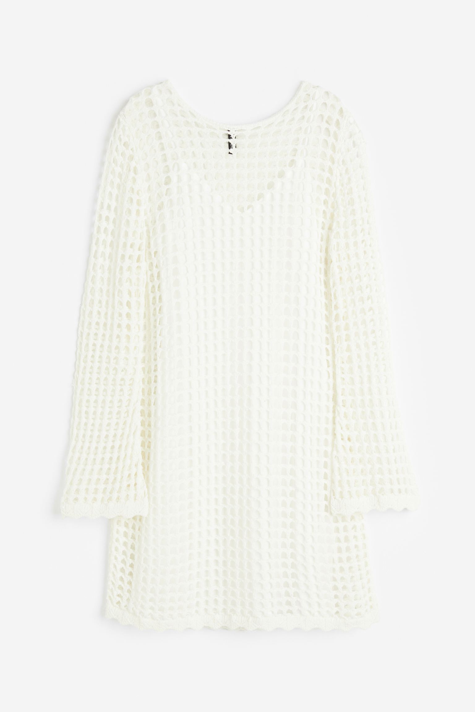 Платье H&M Hole-knit, кремовый