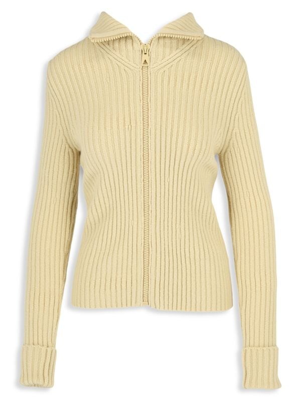

Жакет в рубчик из смесовой шерсти Bottega Veneta Butter