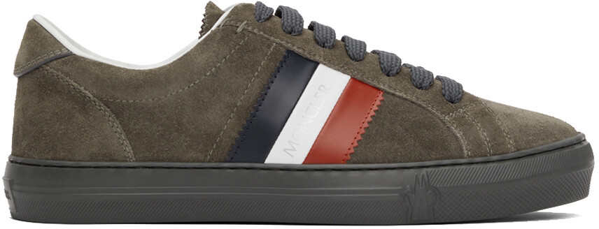 

Серые замшевые кроссовки New Monaco Moncler, Серый