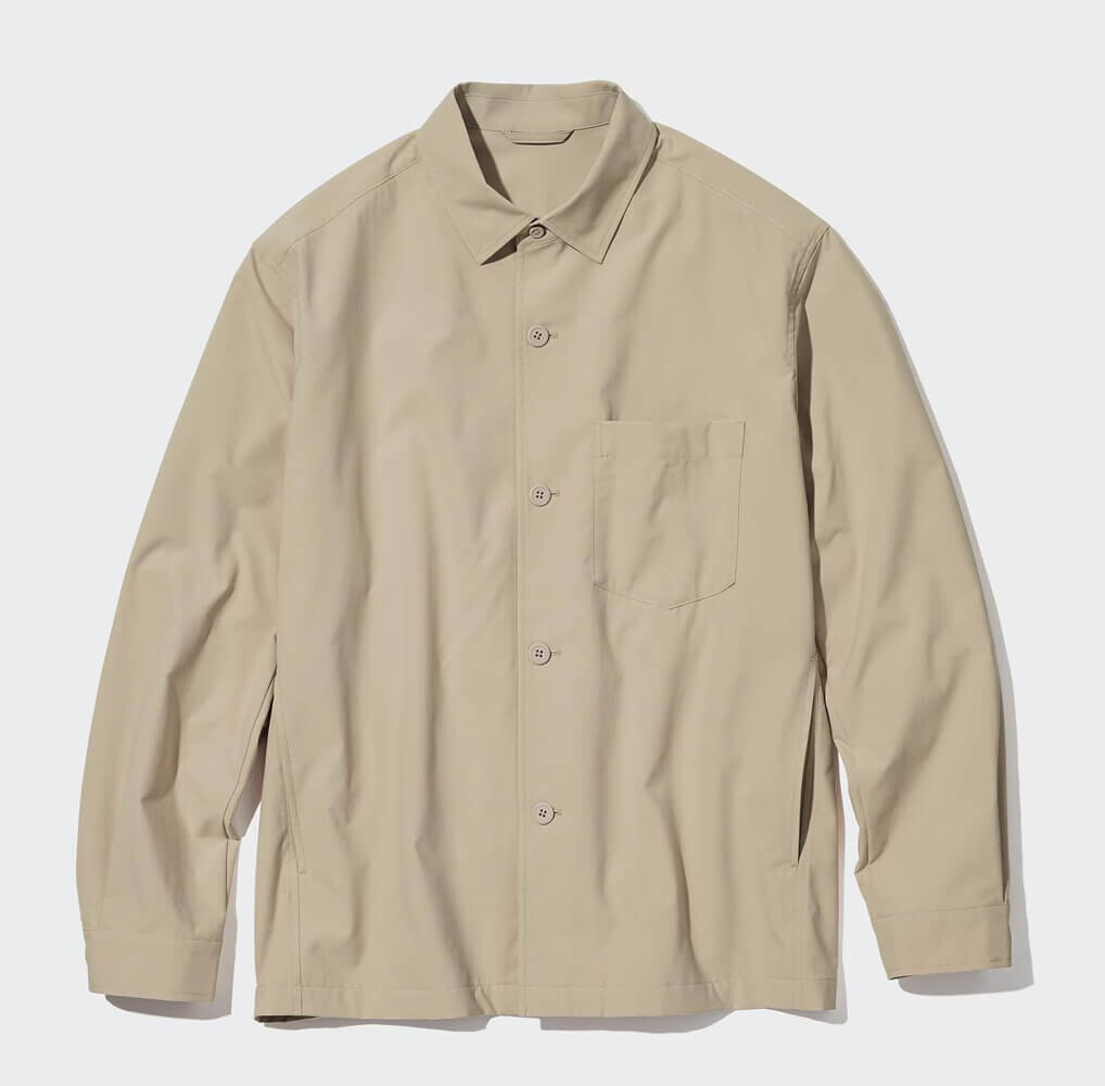 

Рубашка Uniqlo Airsense Ultra Light Shirt, бежевый