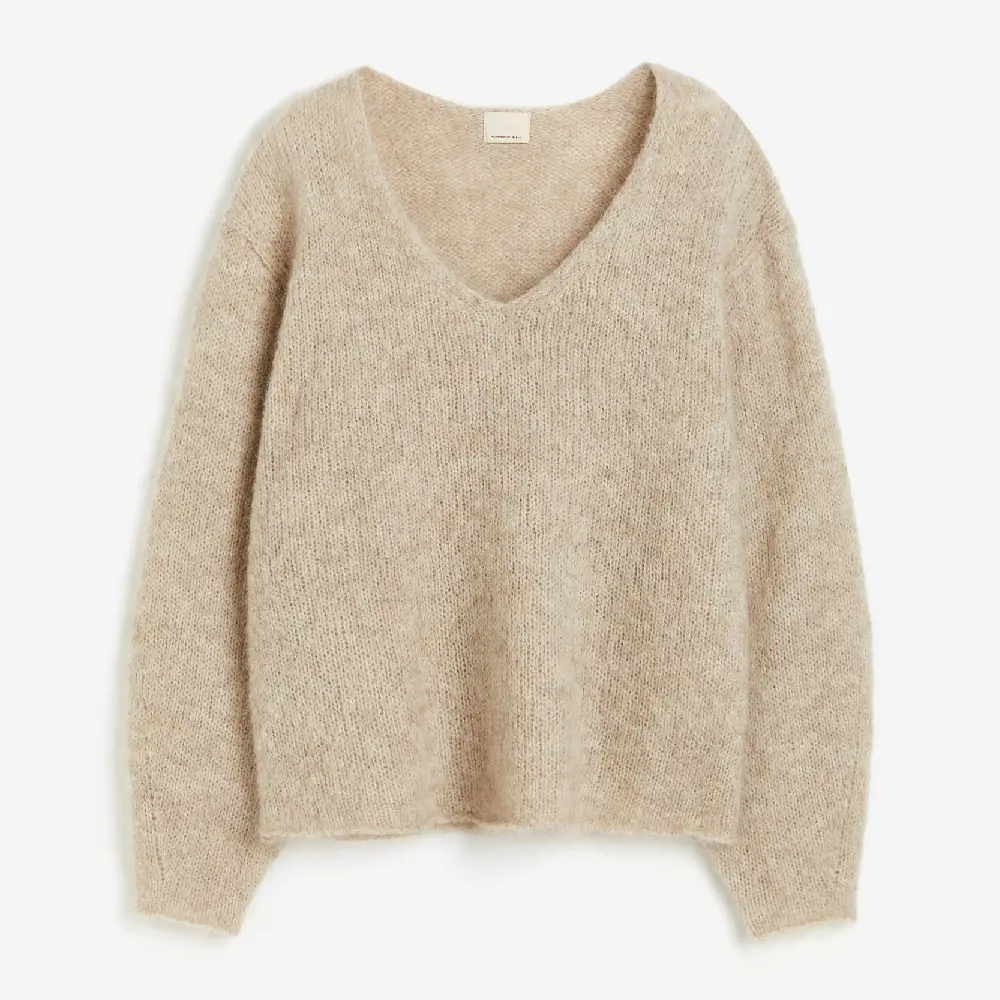 

Свитер H&M Oversized Mohair-blend, бежевый