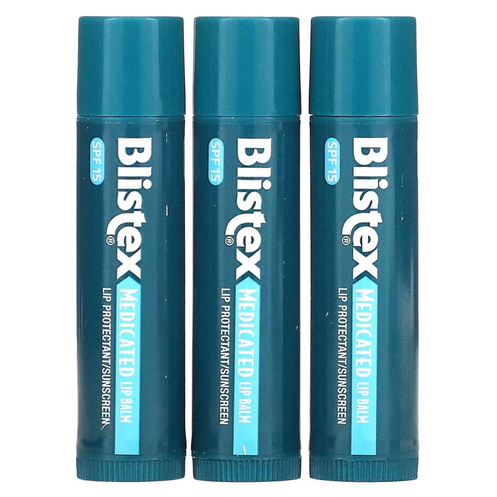 Заживляющий бальзам для губ Blistex с солнцезащитным фильтром SPF 15, в упаковке 3 бальзама по 4,25 г