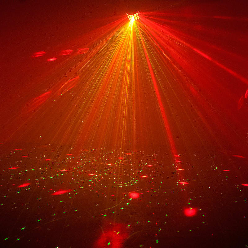American DJ Min535 Mini Dekker LZR Dmx Led Moonflower Effects Light/Laser 1000mw max rgb light 1w full color animation scan light projector dj nightclub bar party wedding dmx stage effects
