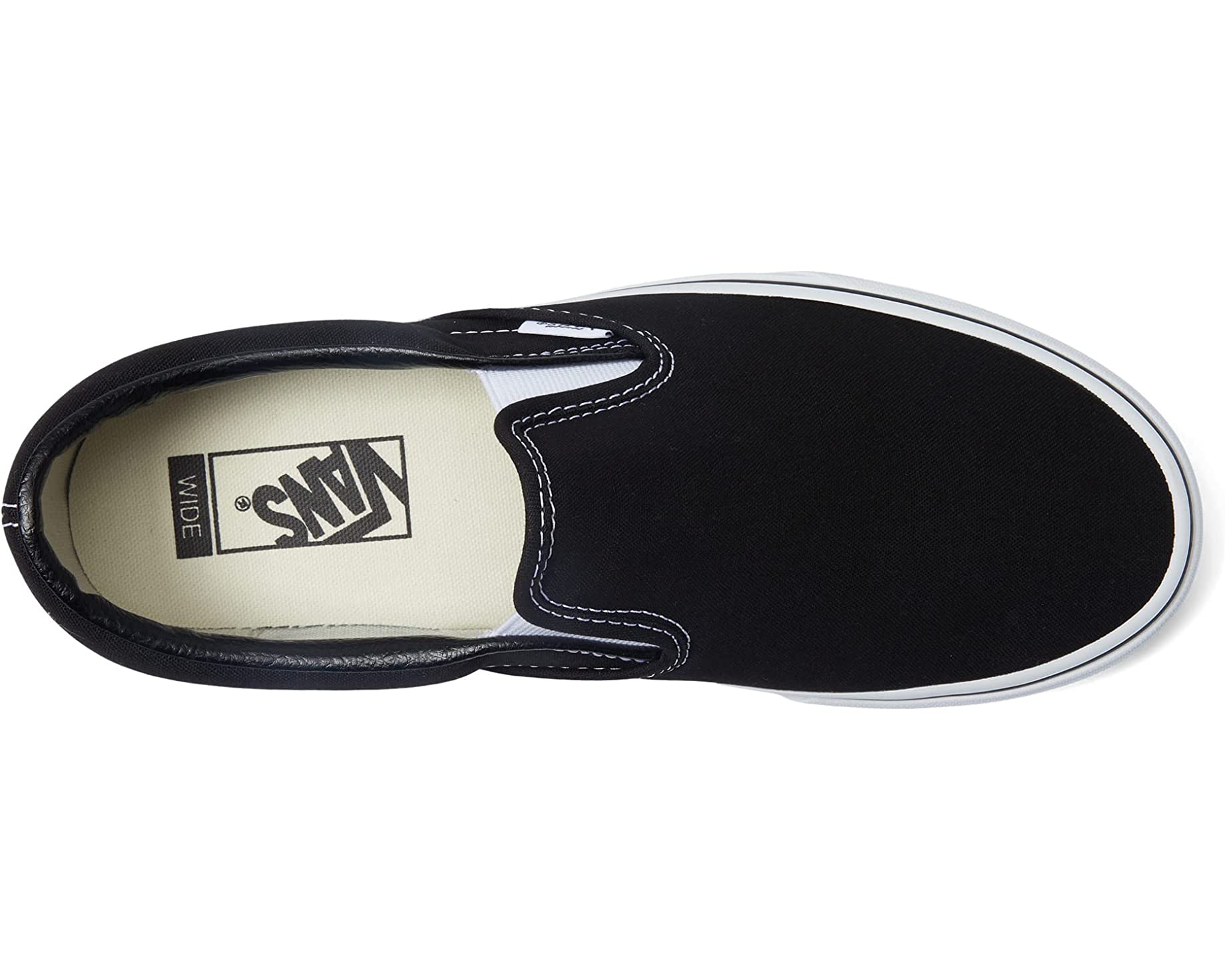 Кроссовки Classic Slip-On Wide Vans, черный - фото