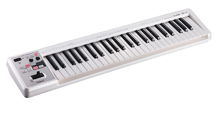 49-клавишный контроллер Roland A-49 - белый A-49-WH roland a49bk 49 клавишный midi клавиатурный контроллер черного цвета a 49 bk a49bk 49 key midi keyboard controller in black a 49 bk