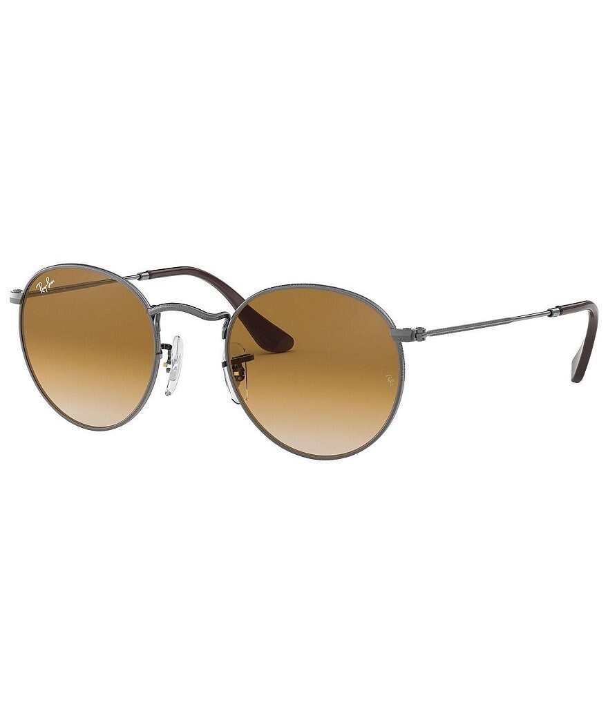 

Круглые металлические солнцезащитные очки Ray-Ban с градиентом 53 мм, серый