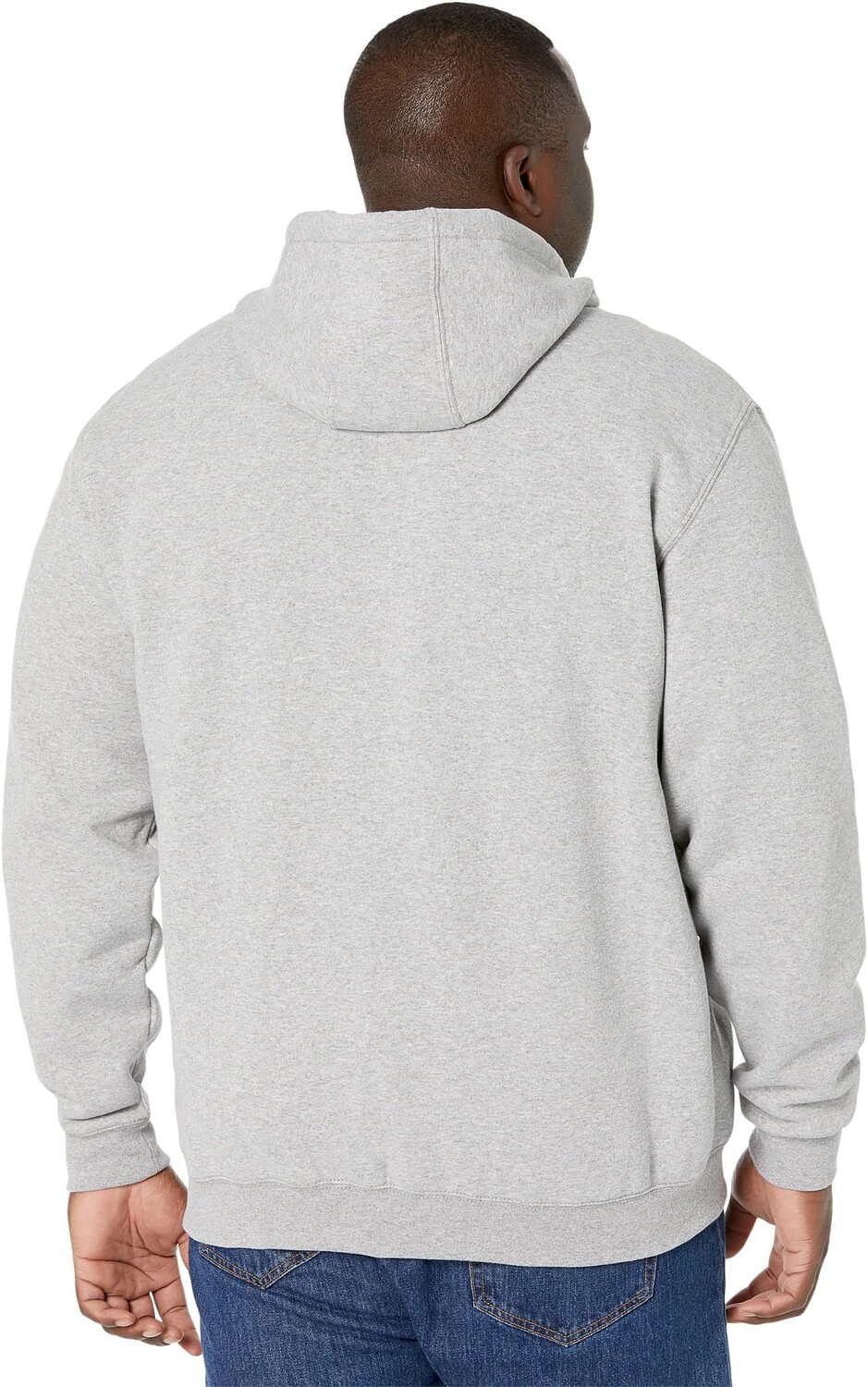 

Толстовка Big & Tall средней плотности с капюшоном и молнией спереди Carhartt, цвет Heather Grey