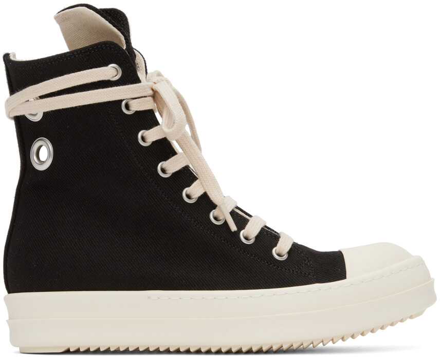 

Черные кроссовки с люверсами Rick Owens DRKSHDW