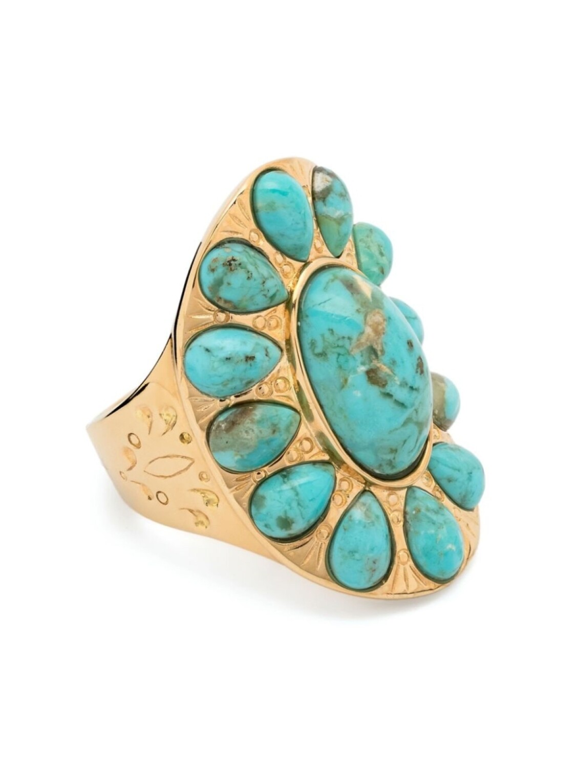 

Кольцо Navojo с камнями Aurelie Bidermann, золотой