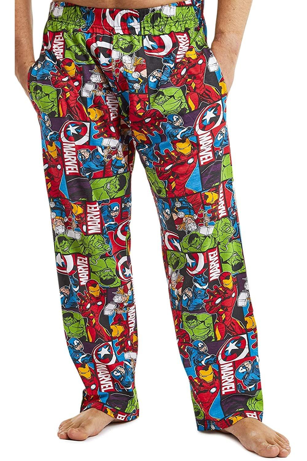 Брюки Avengers Lounge с принтом по всей поверхности Disney, мультиколор брюки от пижамы declan l бежевый