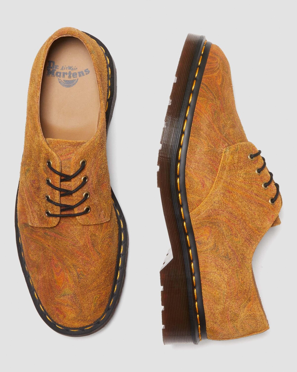 

Мраморные замшевые классические туфли Smiths Dr. Martens
