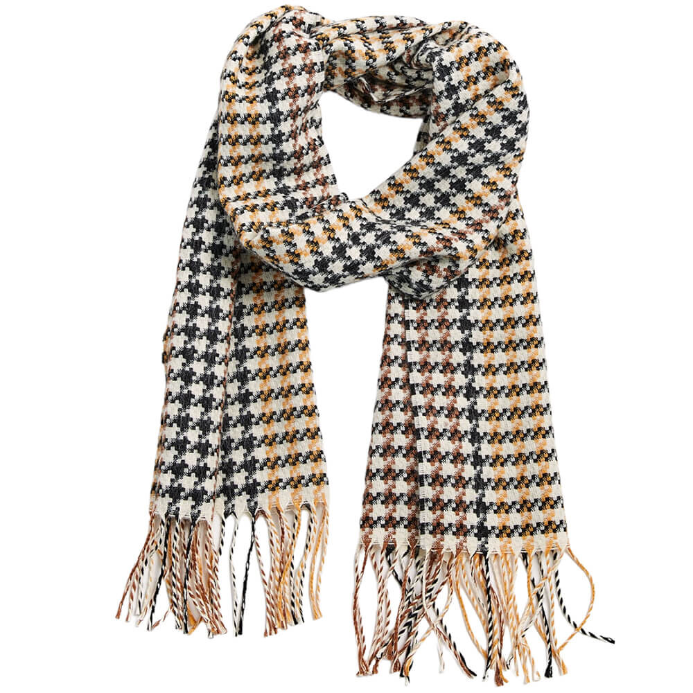 

Шарф Zara Houndstooth, коричневый