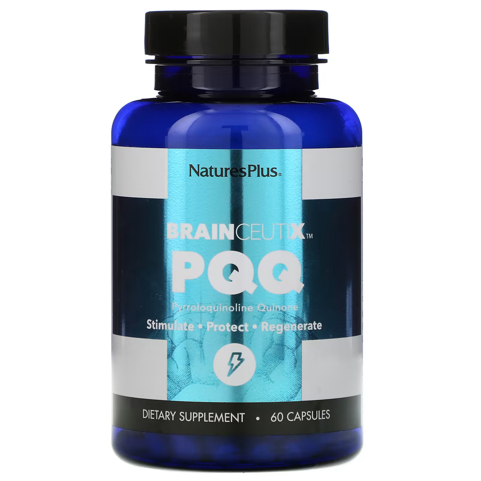 NaturesPlus, BrainCeutix, пирролохинолинхинон (PQQ), 20 мг, 60 капсул naturesplus brainceutix стимулятор 90 капсул