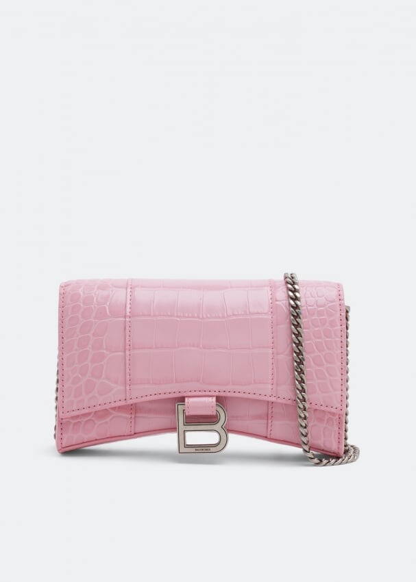 

Кошелек BALENCIAGA Hourglass chain wallet, розовый