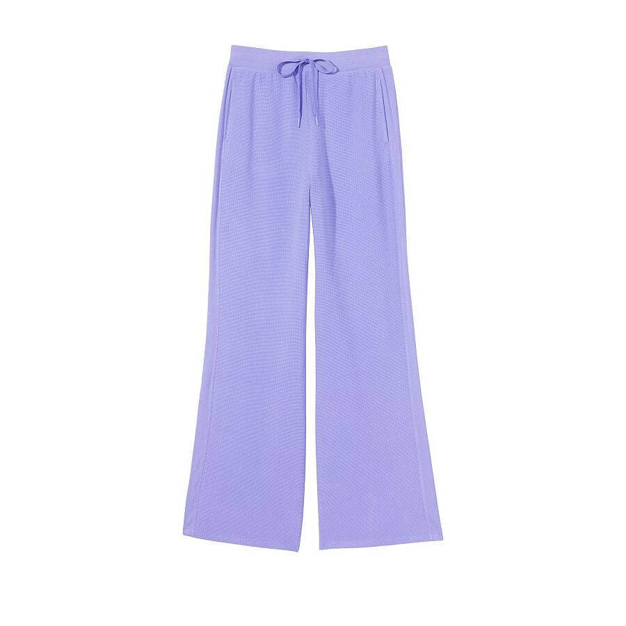 

Брюки Victoria's Secret Double Waffle Knit Wide-Leg, светло-сиреневый
