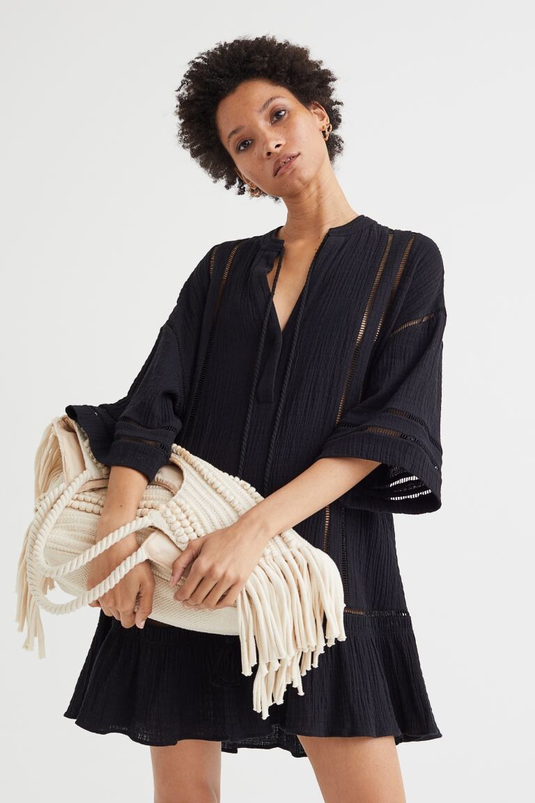 

Короткое платье-туника H&M, черный