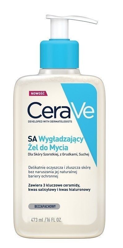 CeraVe SA Wygładzający Żel do Mycia гель для умывания лица и тела, 473 ml