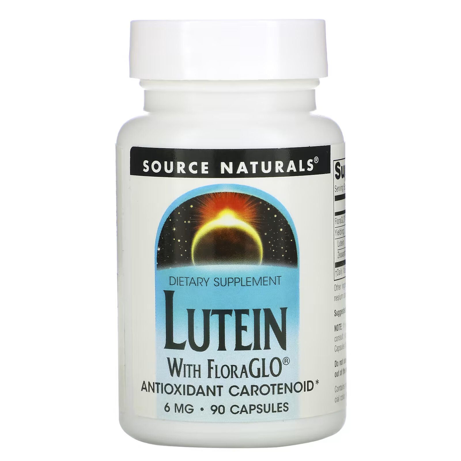 Source Naturals, Лютеин 6 мг, 90 капсул source naturals убихинол coqh​​ 100 мг 90 капсул