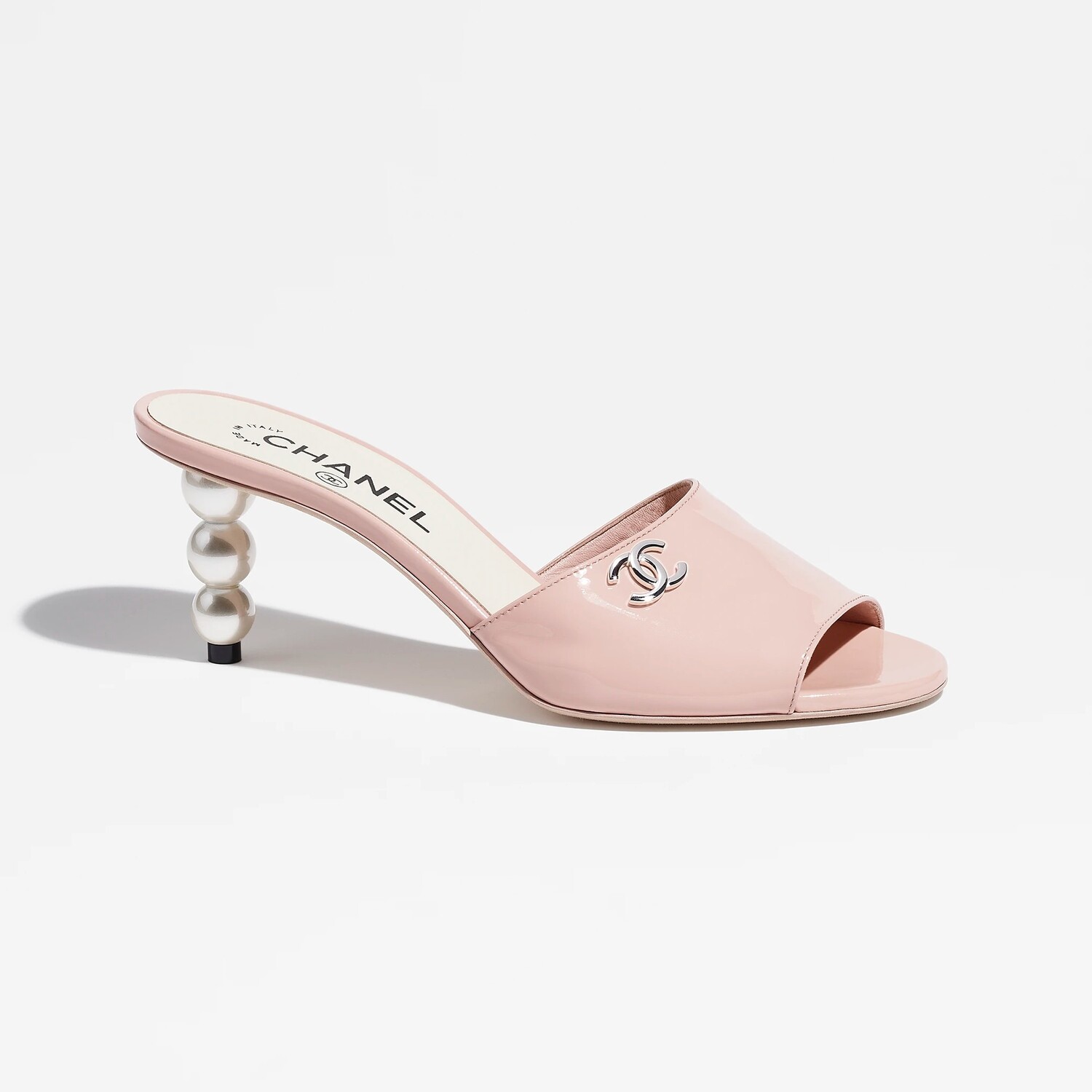

Мюли Chanel Patent Lambskin & Imitation Pearls, розовый