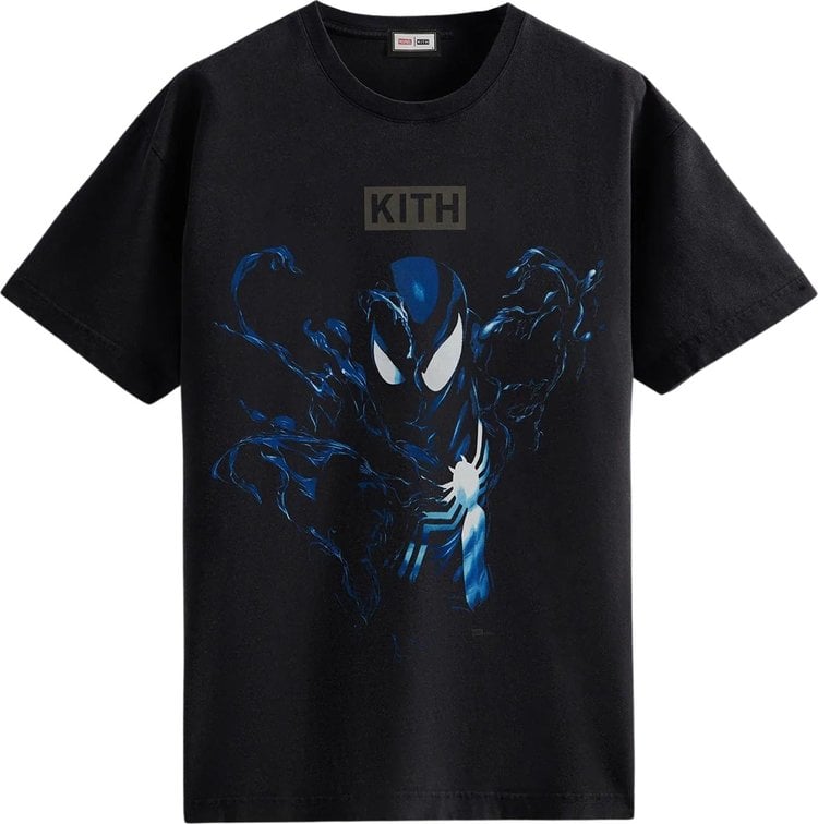 Футболка Kith For Spider-Man Black Suit Vintage Tee 'Black', черный - фото